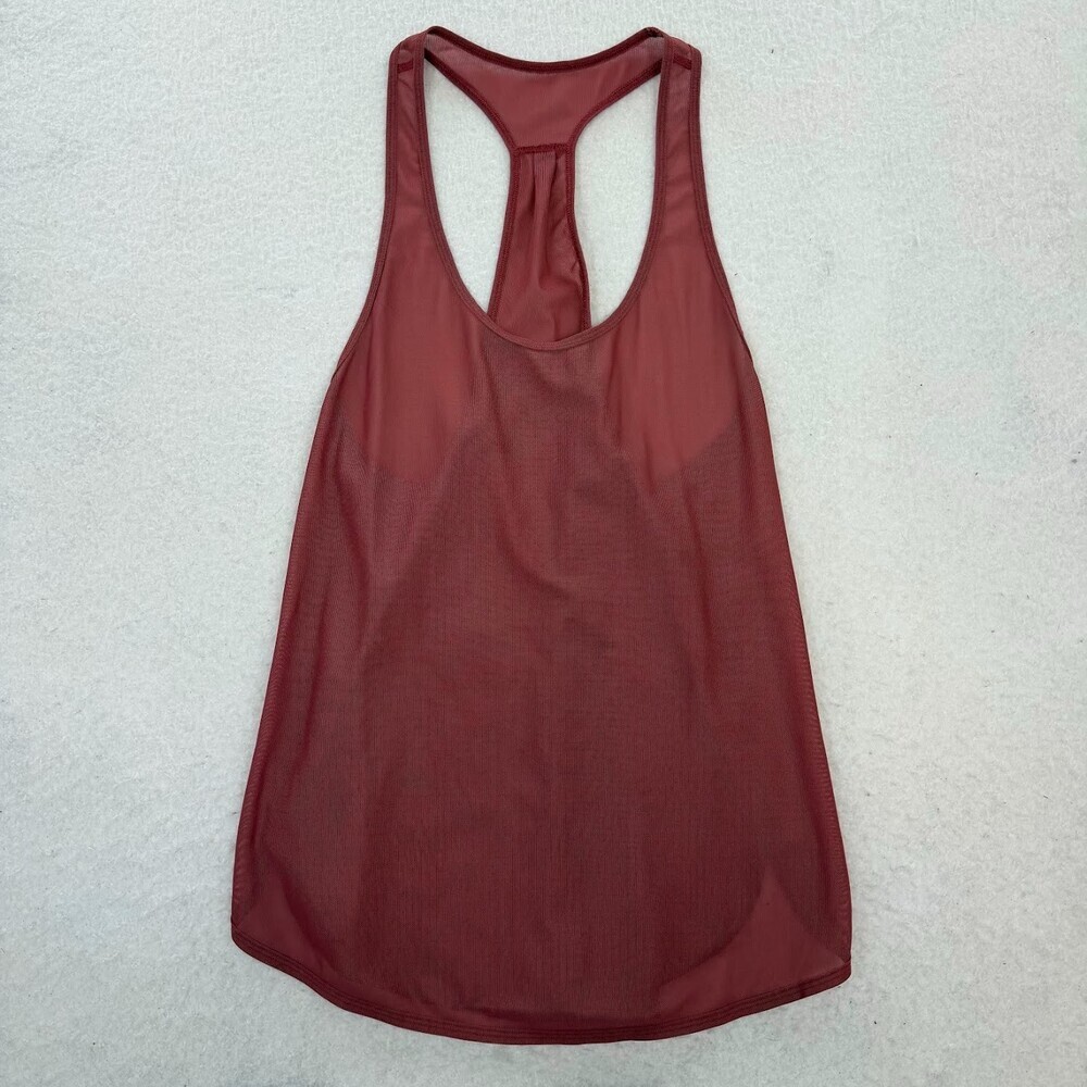 Lululemon Tank Top Sheer Smoky Red Racerback Tank